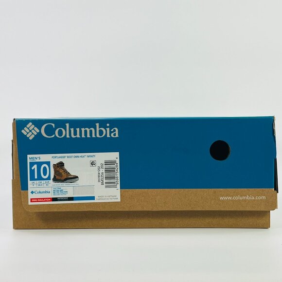 Columbia Portlander Boot Omni-Heat Infinity 'Dark Brown' BM5256-202 Multi Size - Picture 10 of 10